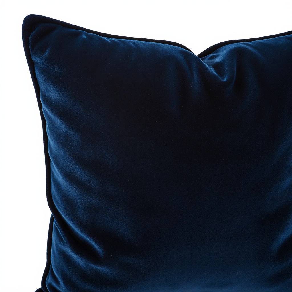 Decorative Throw Pillow - Velvet Blue - Image 3
