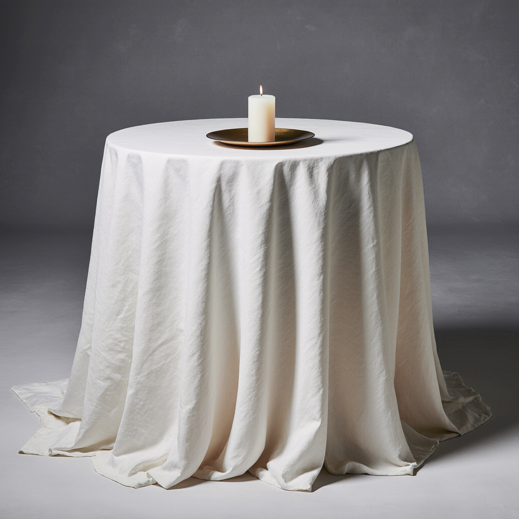 Round Tablecloth - Ivory - Image 2