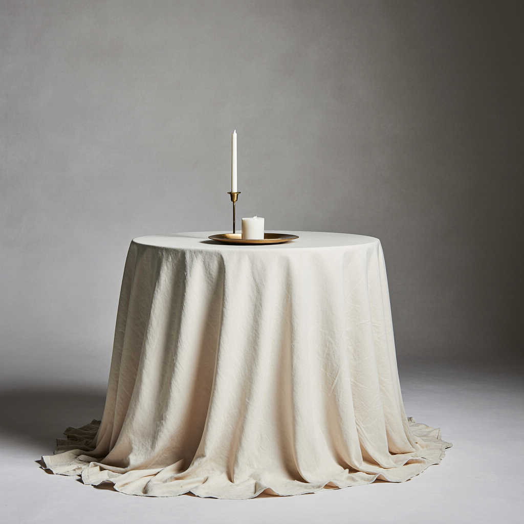 Round Tablecloth - Ivory - Image 3