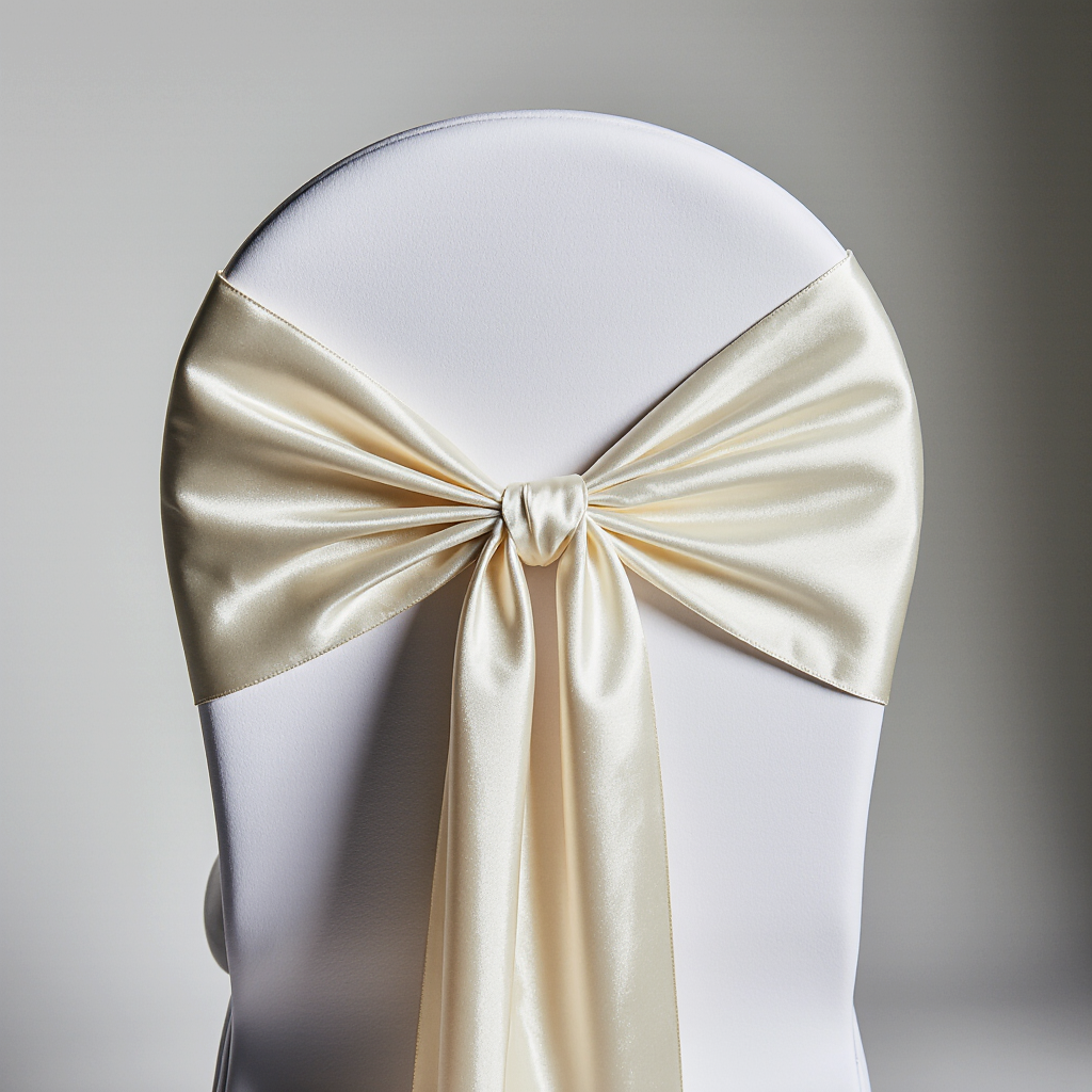 Chair Sash - Satin Ivory - Image 3