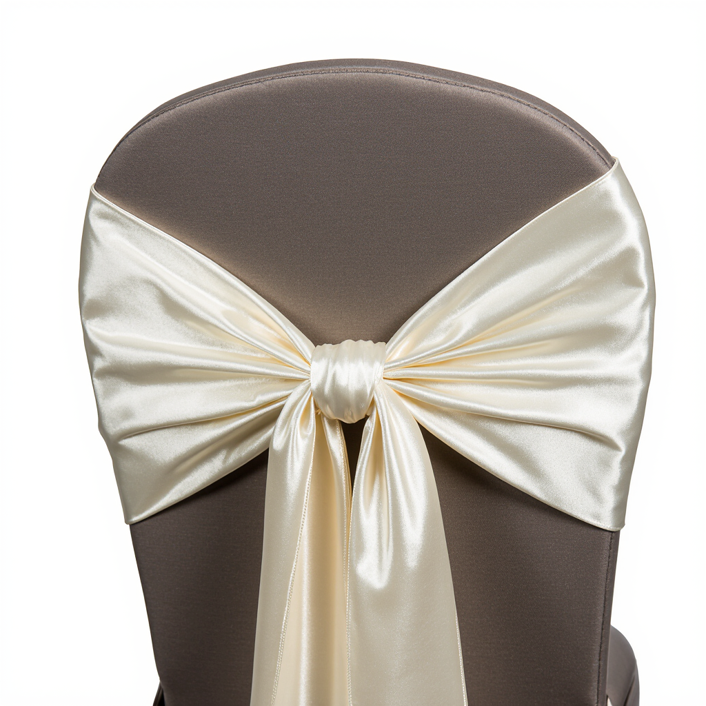 Chair Sash - Satin Ivory - Image 4