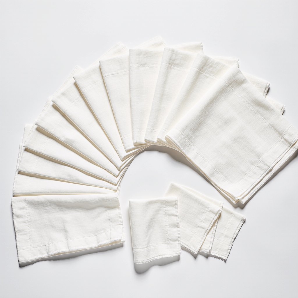 Cloth Napkin Set - White - Image 3