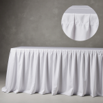 Table Skirt - White Polyester