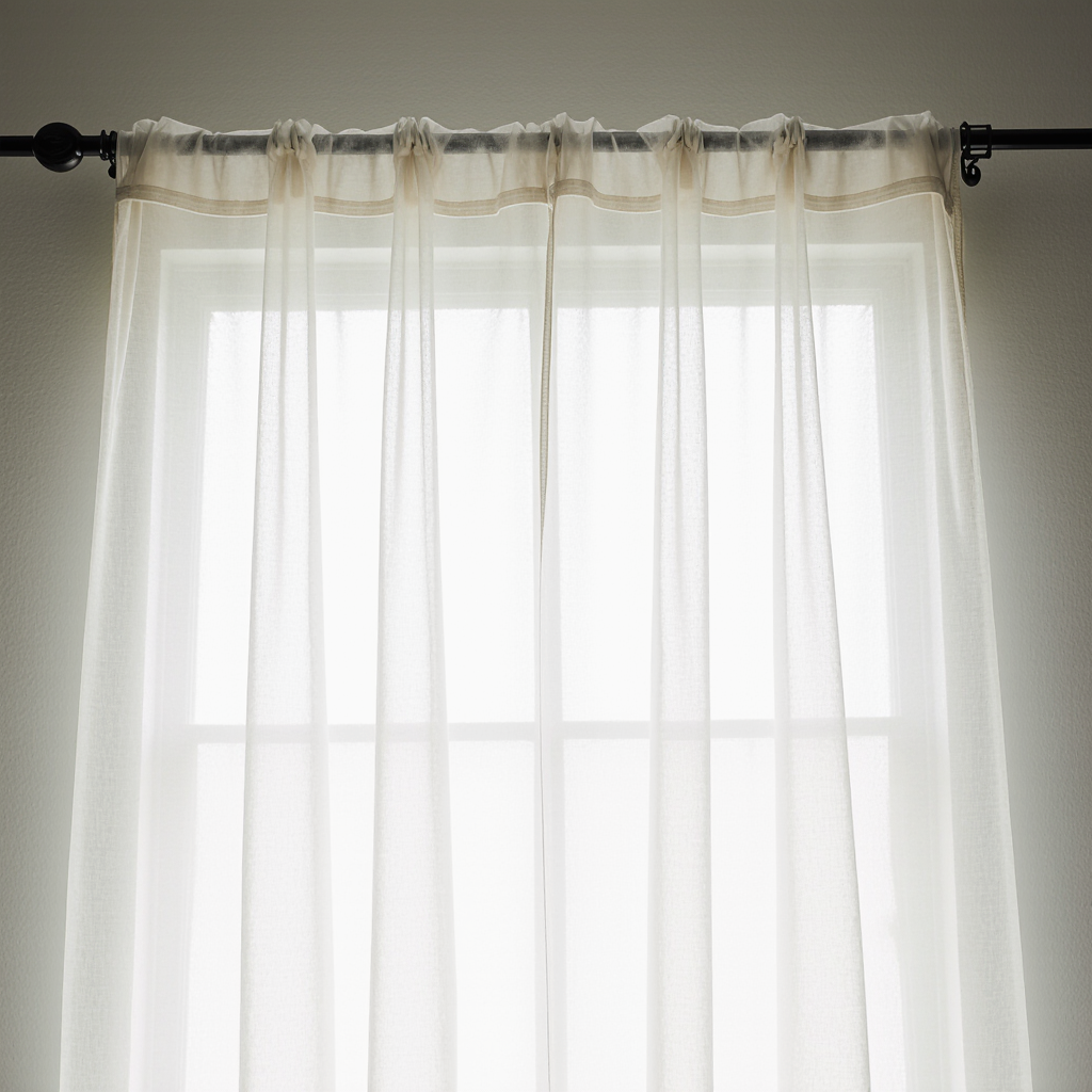 Sheer Curtain Panel - White - Image 3