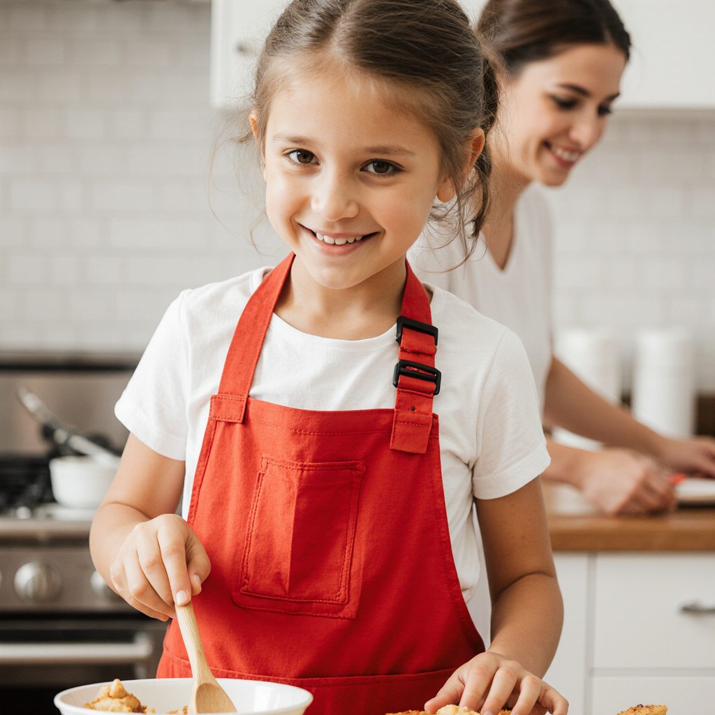 Kids Chef Apron - Red - Image 3