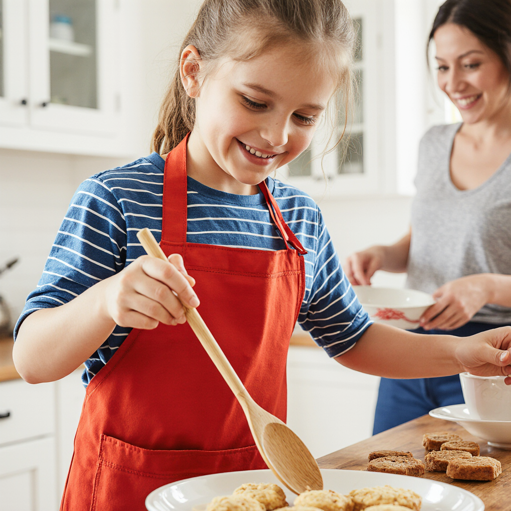 Kids Chef Apron - Red - Image 4