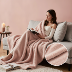 Premium Fleece Throw - Dusty Rose