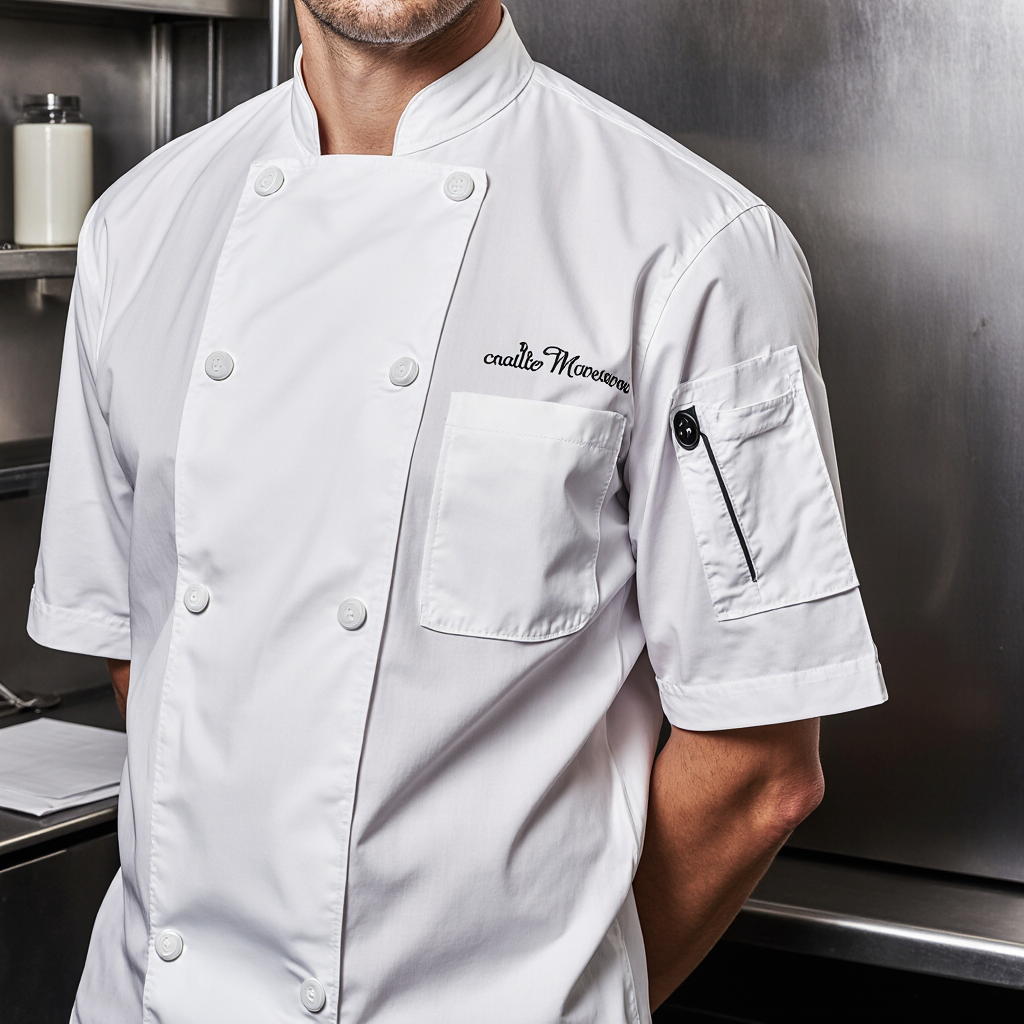 Chef Jacket - White Double Breasted - Image 1