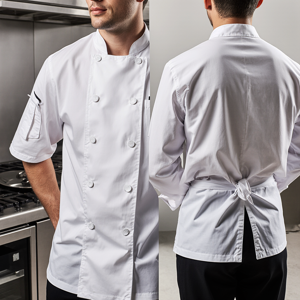 Chef Jacket - White Double Breasted - Image 2