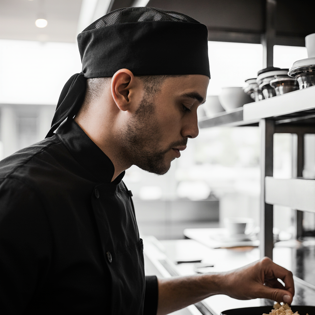 Chef Skull Cap - Black - Image 4