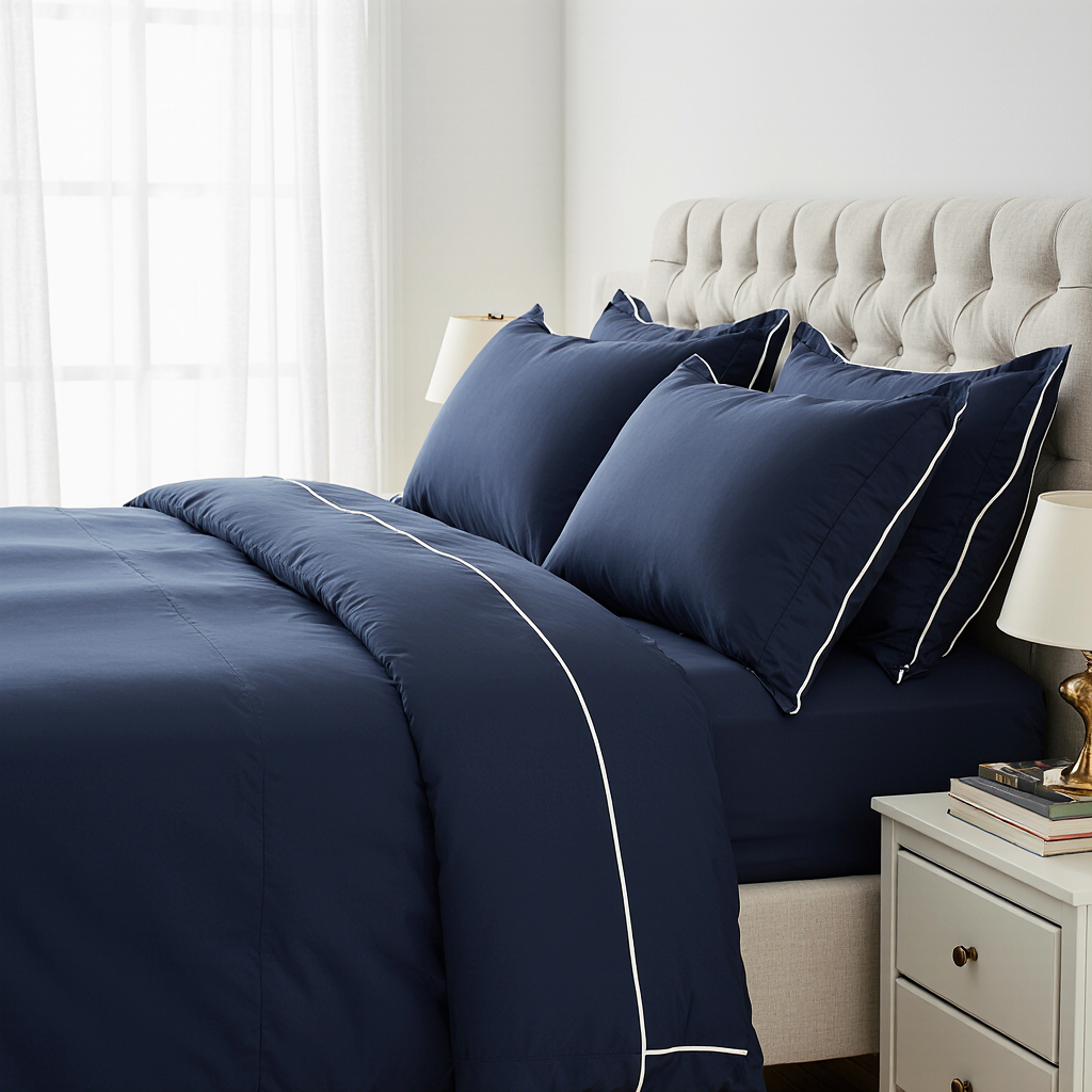 Duvet Cover Set - Navy - Image 2