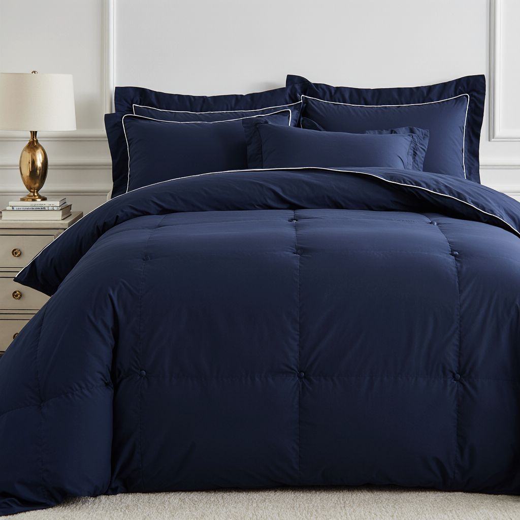 Duvet Cover Set - Navy - Image 4