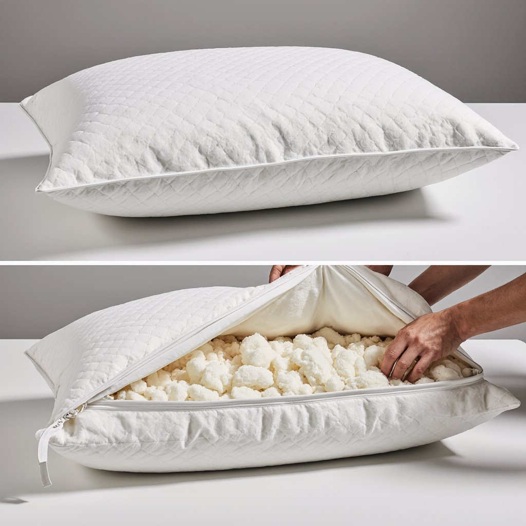professional_product_photography_of_an_adjustable_shredded_memory_foam_pillow_main_shot_showing_flu_s6a2jaky3uyimqz0vn4w_0 Memory Foam Pillow - Shredded - Image 1