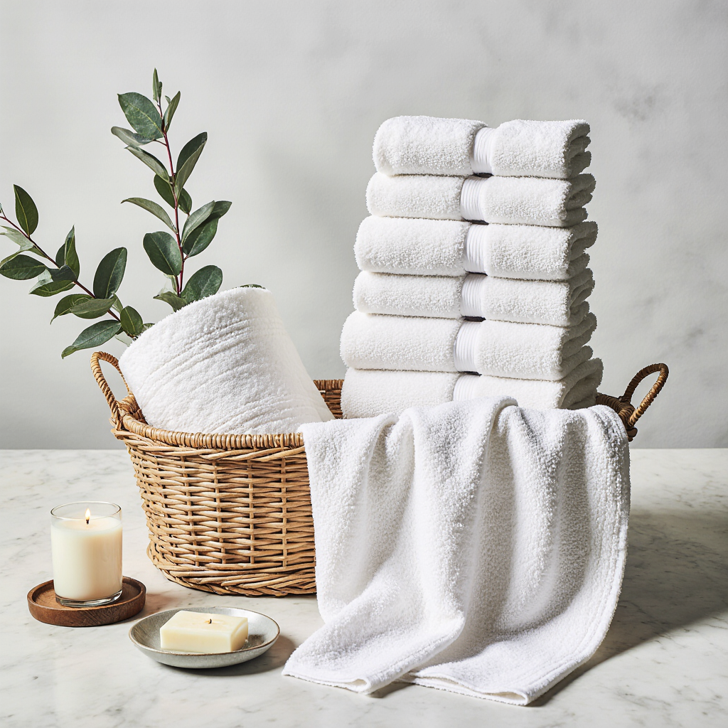 Hand Towel Set of 4 - White - Image 2