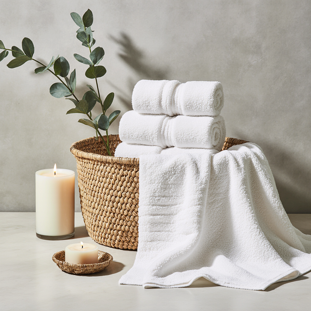 Hand Towel Set of 4 - White - Image 3