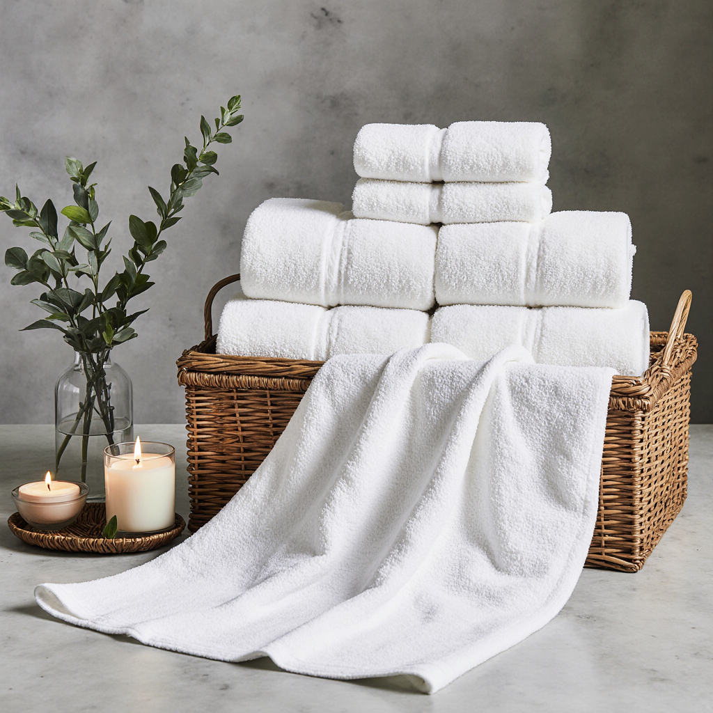 Hand Towel Set of 4 - White - Image 4